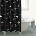 thumbnail image 4 of Black Gray Butterfly Pattern Shower Curtain 72"x72" ,Bathroom Decorative Shower Curtains Set with 12 Hooks,Modern Waterproof Washable Shower Curtain, 4 of 6