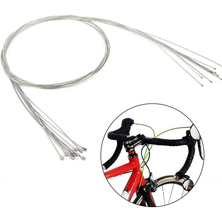 10 Pack 2m Steel Derailleur Cables Mountain Bike Derailleur Cables Bicycle Gear Shift Cable Durable Bicycle Brake Cable 10pcs Walmart