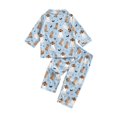 thumbnail image 4 of WAYUTE Halloween Girls Pajama Set 2 Piece Long Sleeve Loungewear Ghost Cartoon Print Soft Cozy Sleepwear Pajamas for Girls Casual Indoor, 4 of 4