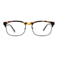 thumbnail image 5 of Classic Half Rim Contemporary Fashion Rectangle Powered Reading Glasses Tortoise +2.0, 5 of 7