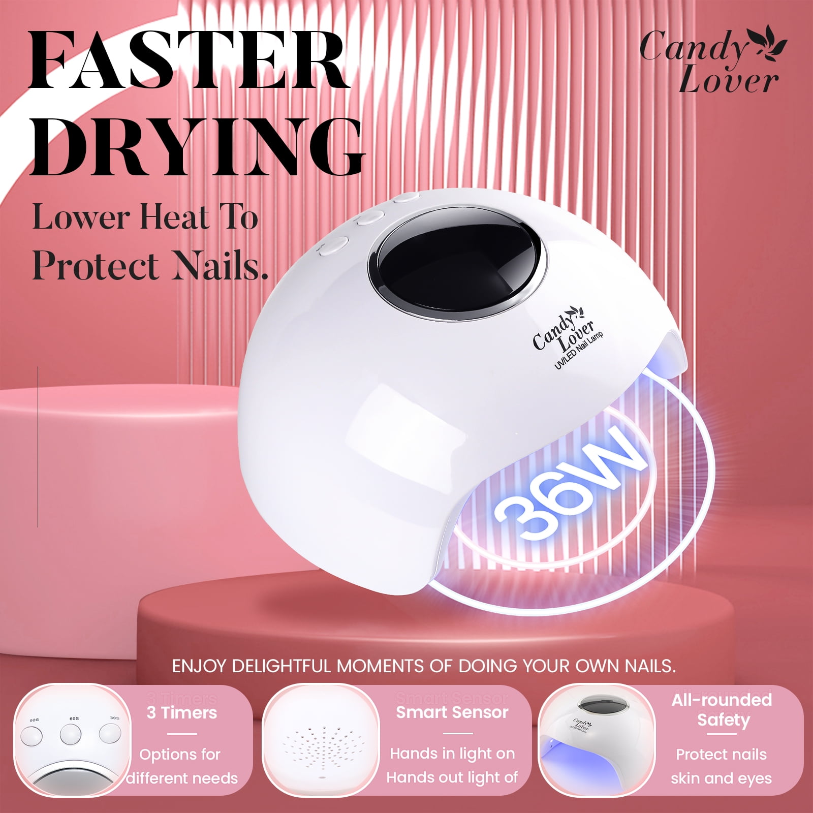 Candy Lover Gel Nail Polish Kit with UV LED Lamp, 12 Colors Classy Gel Polish Starter Kit, All-in-One Quick Dry Soak Off Nail Gel Manicure Kit with DIY Tools Valentine Gift for Women