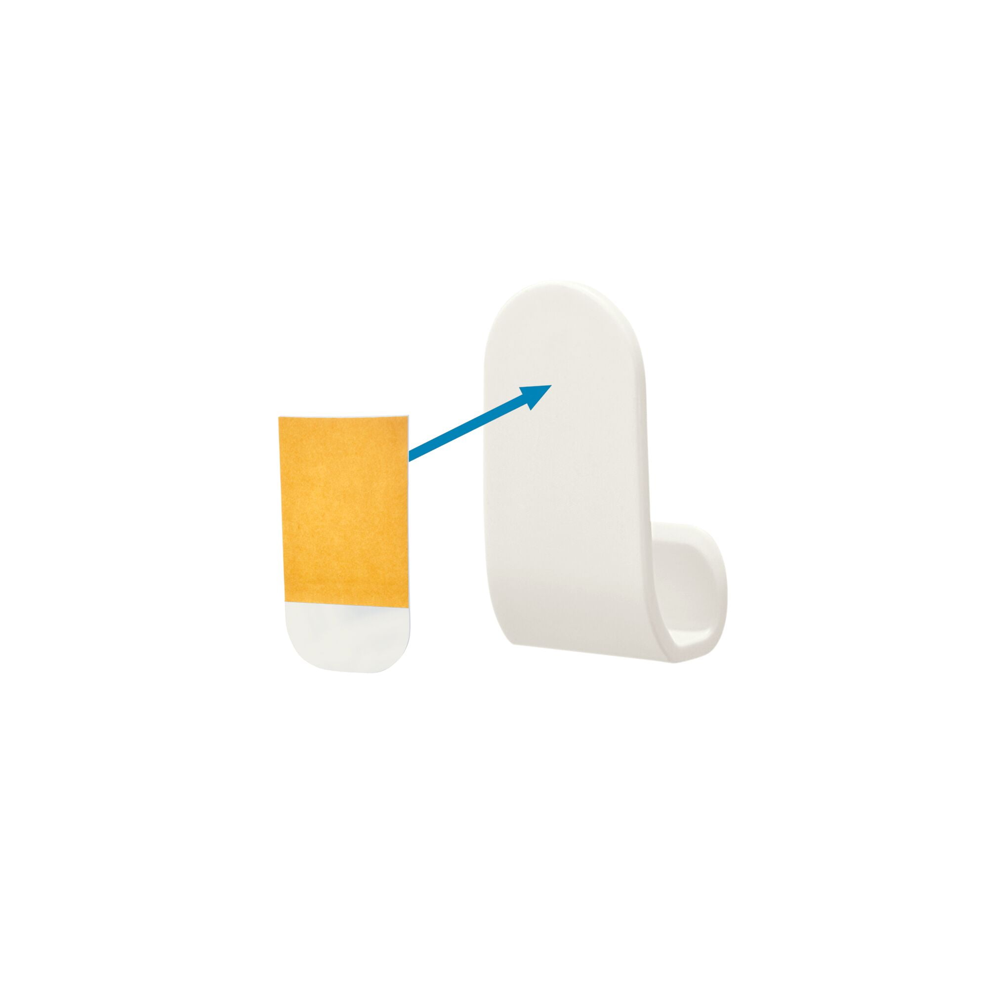 iDesign 2-Piece Adhesive Shower Hooks – Orleans Collection –Coconut/White