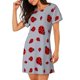 thumbnail image 2 of Fotbe Ladybug Bata de Dormir para Mujer con Estampado, Camisón de Algodón de Manga Corta, Ropa de Dormir Casual, 2 of 6