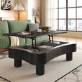 thumbnail image 5 of MDAQMD 42" Lift Top Coffee Table with Hidden Storage Modern Wooden Coffee Table with Silent Hydraulic Lift Curved Safety Corners Tea Table for Living Room Black, 5 of 11