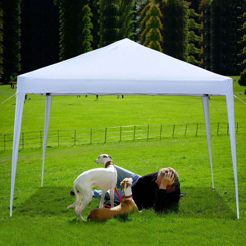 Aimee Lii 116"x116" Canopy Tent Awnings for Decks, Backyard Canopy Gazebo, Outdoor Patio Awnings for Party Camping BBQ Events, Easy Set Up, Waterproof