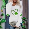 thumbnail image 2 of QHWAUAKFBN Womens T Shirts Graphic Clearance St Patricks Day Irish Shirt Apparel Green Printed Long Sleeves Tunic Tshirts, 2 of 4
