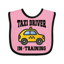 Inktastic Taxi Driver in Training Boys or Girls Baby Bib