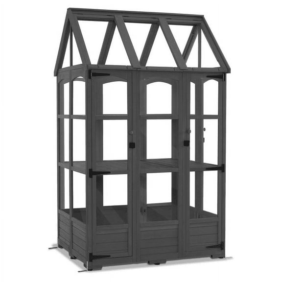 MCombo Wooden Greenhouse, Outdoor Greenhouse with Adjustable Roof Vent and 8 Lockable Door for Backyard/Outdoor Use, 48" x 38.8" x 83.9" , 0851