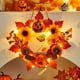thumbnail image 1 of Corona de Halloween | Decoración colgante de calabaza para puerta o mesa | Decoración de otoño, cosecha y festival de fantasmas con hojas de arce y bayas, 1 of 6