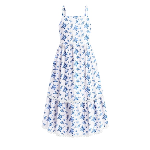 Arshiner Girls Spaghetti Strap Dress Tiered Cami Maxi Sundress with Pockets | Girls Summer Dresses for Kids 6-14 Years