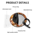 thumbnail image 4 of Shell 2pcs PU Leather Round Bag Tags with Privacy Cover and Name ID Tag - Suitcase Tags for Travel Luggage, Handbags, Backpacks, School Bags, 4 of 6