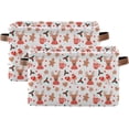 thumbnail image 2 of GZHJMY Storage Basket Cute Christmas Deer Foldable Canvas Laundry Baskets Bin Waterproof Inner Layer with Sturdy Handles for Toy Nursery Blanket Clothes 1 Pack, 2 of 7