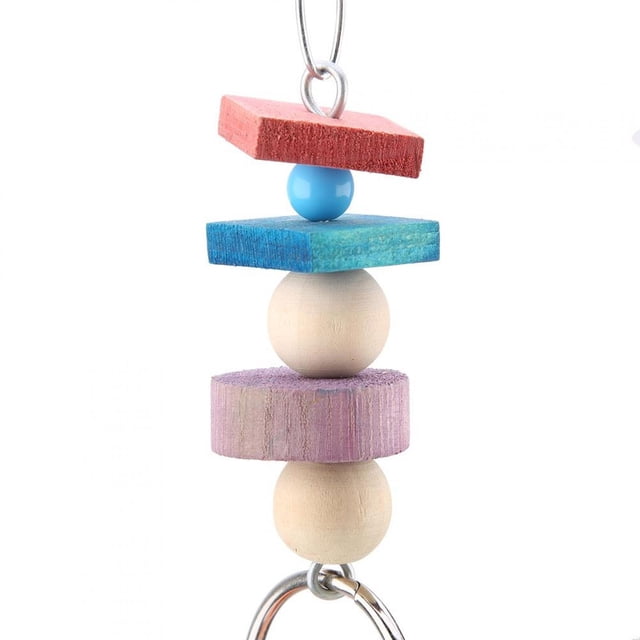 Parrot Toys, Color Bird Chew Colgando Juguete Chewing Molienda Ming Swing Accesorios con Campana para Mascotas Parrot Budgie Perico Cacatúa Canario Finch Paloma Jaula de Pájaros Spptty suministros para aves