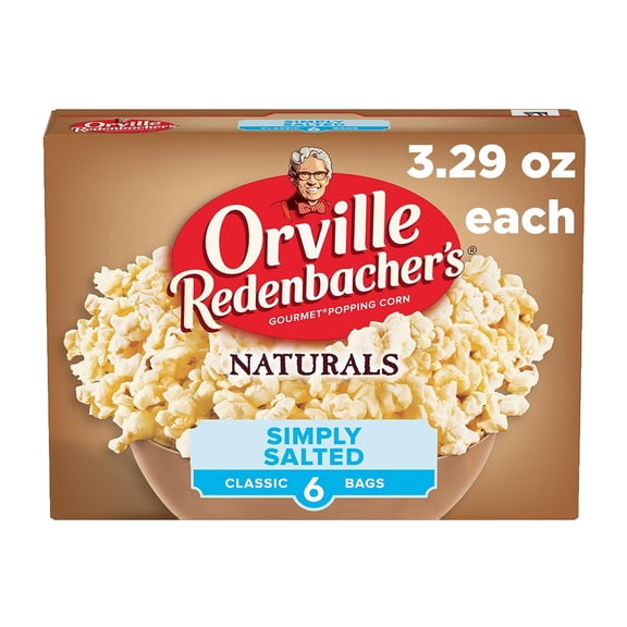 Orville Redenbacher’s Naturals Simply Salted Microwave Popcorn, 3.3 oz., 6-Count