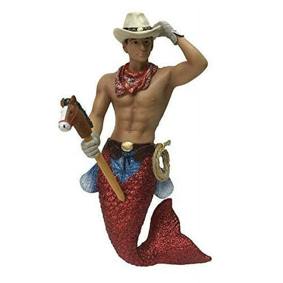 December Diamonds Cow Poke Merman Cowboy Christmas Holiday Ornament
