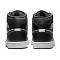 thumbnail image 5 of Ni - ke [DQ8426-010] Air Jordan Mens 1 Mid Off Noir Toe Black White Sneakers *NEW*, 5 of 5