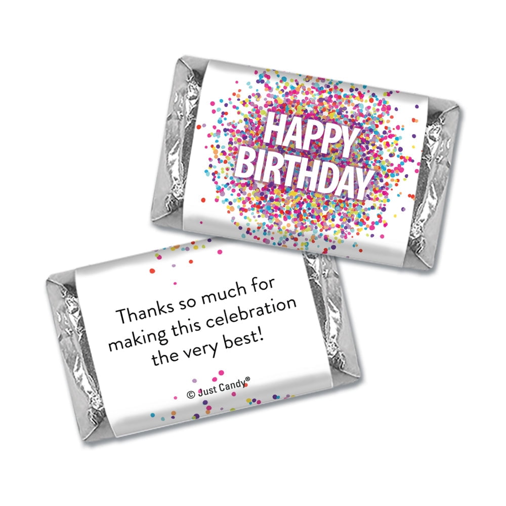 124 Pcs Birthday Candy Assortment With Wrapped Hershey™s Miniatures And Red Kisses (1.52 lbs)