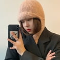 thumbnail image 3 of CoCopeaunts Winter Knitted Mohair Ear Hats For Women&Men Warm Beanies Caps Outdoor Ski Balaclava Bib Earflap Bomber Cap Ladies Skullies Hat, 3 of 6