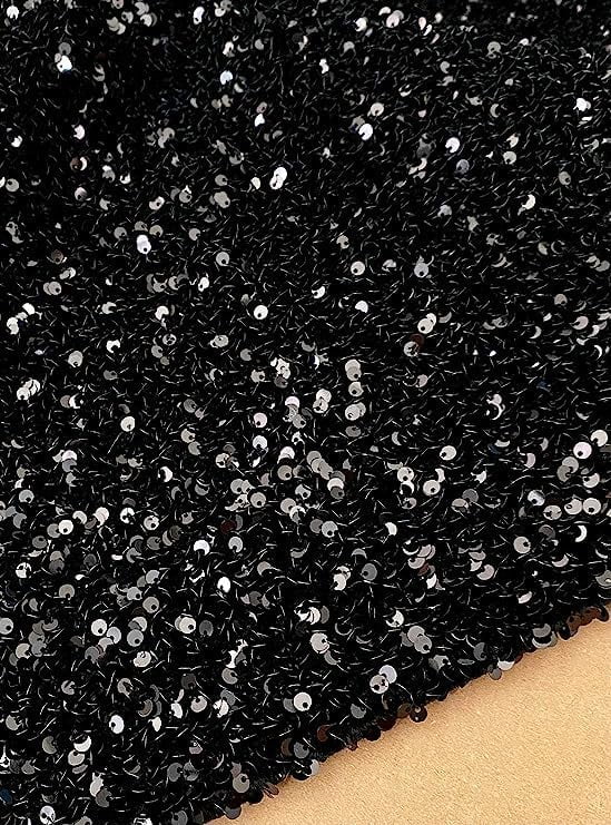 Sequin Velvet Fabric Soft Stretchy Cloth With Glittering Sequins