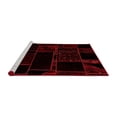 thumbnail image 2 of Ahgly Company Machine Washable Indoor Round Patchwork Red Transitional Area Rugs, 8' Round, 2 of 4