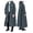 Dark Green, variant on Mens Hooded Coat Solid Zip Front Stand Collar Elastic Ankle Length Relaxed Fit Long Sleeve Casual Rain Jacket