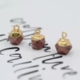 thumbnail image 4 of GKNET Natural Gemstone Crystal Quartz Faceted Pendant Energy Healing Amulet Bead-Red Stone, 4 of 9