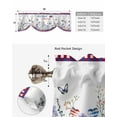thumbnail image 5 of Tie Up Valance Curtain for Kitchen, Wildflower Love Butterfly Red Blue Plaid Rod Pocket Short Curtains Adjustable Tie-Up Shade Valances, Independence Day Window Treatment for Bathroom Living Room Bedroom, 5 of 7
