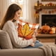thumbnail image 5 of Mom's Best Funda de almohada con hojas de arce otoñales, hojas de arce realistas, lazos de calabaza otoñales, funda de cojín de sofá plisada de búfalo, decoración de sofá de Acción de Gracias, 5 of 7