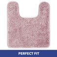 thumbnail image 2 of SoHome Spa Step Luxury Chenille Toilet Mat 20x22, Super Absorbent and Extra Soft Shag Bath Rug, Perfect Plush Carpet Mat for Children's Tub, Shower and Bathroom, Blush, 2 of 5