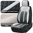 thumbnail image 2 of for Volkswagen Tiguan 2009-2025 Car Seat Covers, Gray Car Seat Covers, Waterproof PU Leather, Full Set of 5 Seats, Wear Resistance, Non-Slip, Suitable for All Seasons, 2 of 18