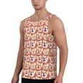 thumbnail image 2 of Xecao Corgi Head with Floal Men's Tank Top Workout Quick Dry Sleeveless Gym Jogging Muscle Shirts Summer Swim Beach Tops, 2 of 9