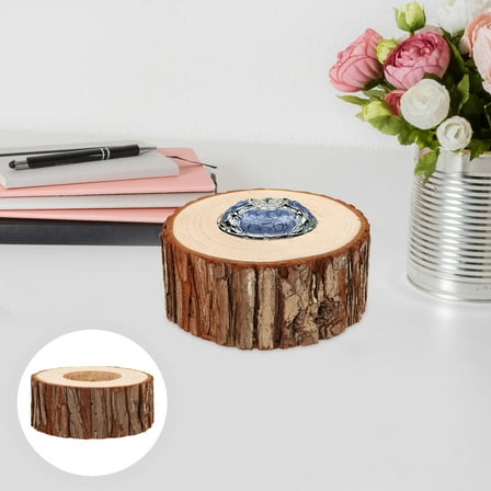 HAKIDZEL 1Pcs Music Box Wood Base with Rotating Platform and Music Playing 11.8x11.8x2.4in