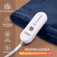 thumbnail image 6 of GARVEE Heated Electric Blanket King Size 100"×90",Reversible Flannel Heating Blankets with Dual Control,5 Heat Settings and 10 Hours Auto Shut Off,Navy Blue, 6 of 8