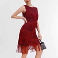 thumbnail image 5 of XFLWAM Women's 1920s Flapper Dress Sleeveless Slip Beaded Dress Roaring 20s Great Gatsby Dress for Cocktail Party Prom Dress, 5 of 9
