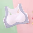 thumbnail image 6 of Girls Soft Training Bras Seamless First Bra Girls Sports Bras Longline Crop - No Pads, Chest Double Lined Pink 11-14Y, 6 of 8
