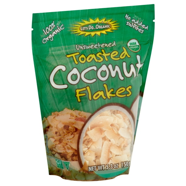 Let's Do Organic Unsweetened Toasted Coconut Flakes, 5.3 oz Walmart