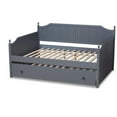 thumbnail image 4 of Bowery Hill Cottage Grey Finished Wood Full Size Daybed with Trundle, 4 of 7