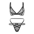 thumbnail image 1 of Gibobby Lencería sexy para mujer Conjunto de Lencería Sexy para Mujer con Cinturones de Liga Conjunto de Sujetador y Bragas de Encaje Sexy(Negro, M), 1 of 5