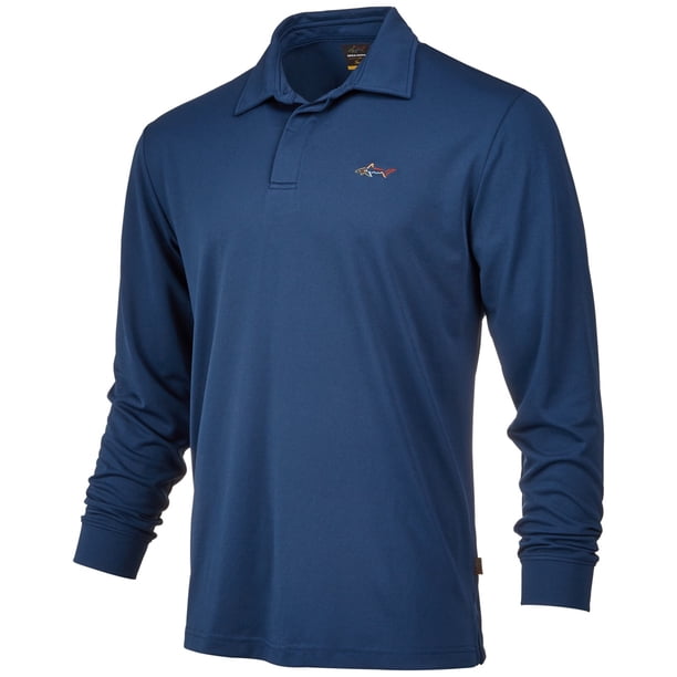 Greg Norman - Polo de rugby para hombre con protección UV, color azul, extragrande