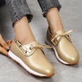 thumbnail image 6 of NOKIO Trendy Women'S Penny Loafers Women'S Leather Flats Womens Shoes Leather Solid Color Comfort Round Toe Lace Up Sport Shoes Fashion Casual Shoes Affordable Women'S Flat Loafers, 6 of 7