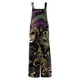 thumbnail image 6 of ASDFVBKG Mardi Gras Jumpsuit Women Plus Size Button Carnival Themed Party Graphic Wide Leg One Piece Jumpsuits Loose Dressy Overalls Onesie with Pocket Outfits Black 5XL, 6 of 7