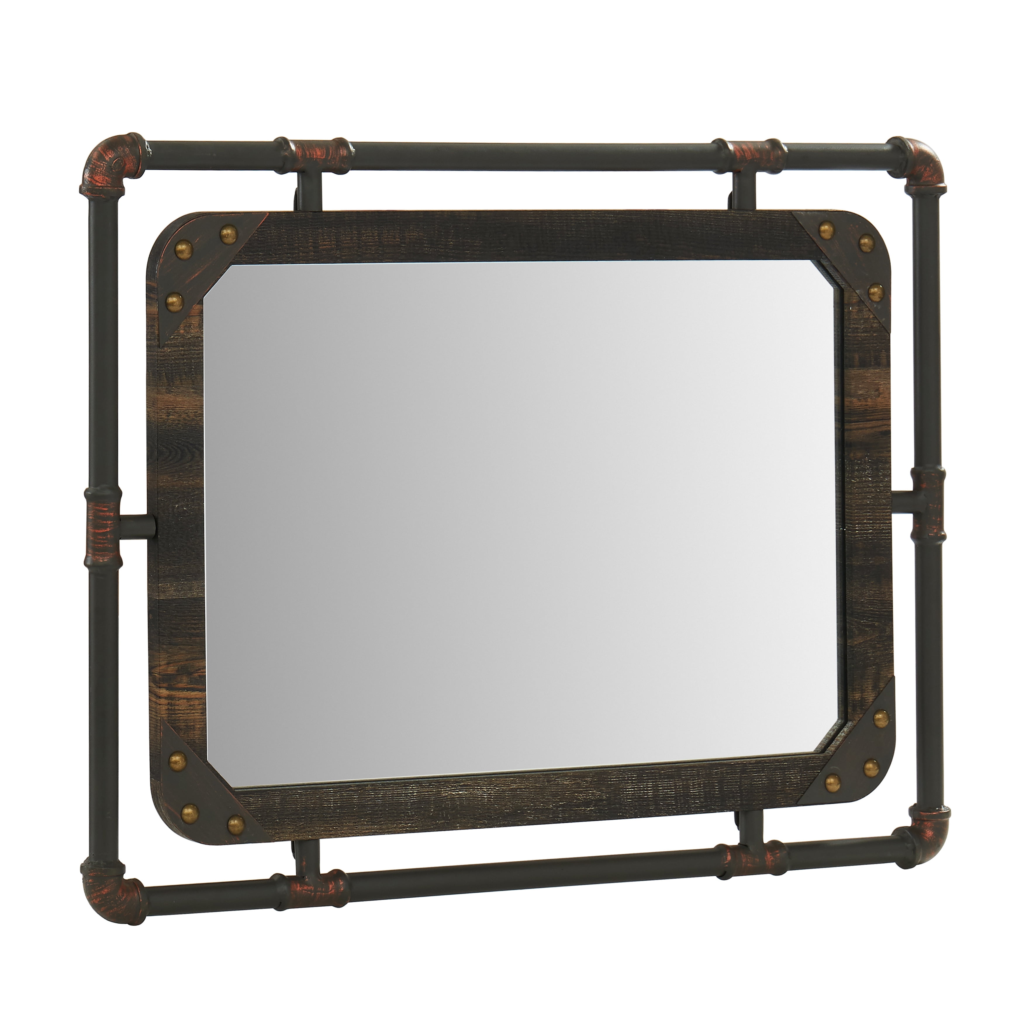 Furniture of America Stockholm Industrial Decorative Wall Mirror