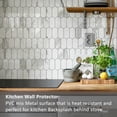 thumbnail image 4 of Long Hexagon Peel and Stick Backsplash Tile - 10 Sheets Stick on Backsplash for Kitchen and Bathroom 12.4 x 12 Inch Glossy Carrara White PVC Self Adhesive Mosaic Wall Tiles, 4 of 5