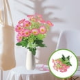 thumbnail image 1 of Ramo de flores de margaritas artificiales | Tallo floral de plástico sintético realista | Oficina en casa Decoración de jardín | Hojas y capullos realistas | Respetuoso con el medio ambiente, 1 of 6