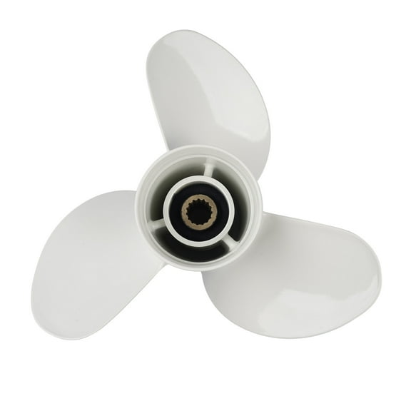 NEWZQ 13" x 19" Aluminum Propeller for Yamaha Outboard Engines 50-130 HP 15 Spline White 1Pc