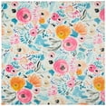 thumbnail image 5 of Mohawk Home Prismatic Watercolor Floral Multi Transitional Theme Kids Precision Printed Square, 10'x10', Orange & Blue, 5 of 7