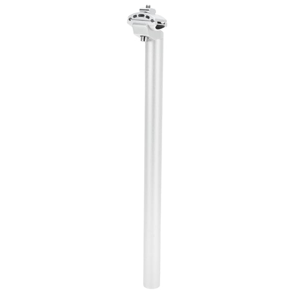 Bike Seat Posts 28.6x450mm Bike Saddle Post Seat Tube Aluminum Alloy Silver Tone Adjustable with Fixing Clip