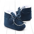 thumbnail image 4 of SYNPOS Newborn Baby Girls Cotton Soft Sole Winter Warm Snow Boots Infant Toddler Mid Calf Snow Boots 0-12 Months, 4 of 7