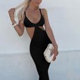 thumbnail image 4 of Fridja Womens Ruffle Back Elegant Temperament Slim Evening Sling Dress, 4 of 7