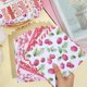 thumbnail image 3 of 24 hojas de papel para álbumes de recortes con temática de frutas, 15 x 15 cm, con fondo estampado de cerezas y fresas, cartulina de felicitación, blocs de papel decorativos para diarios., 3 of 9